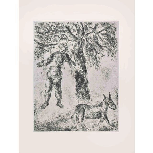 Marc Chagall, David and Absalom, Etching, 1956 For Sale