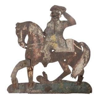 19th Century American Folk Art George Washington on Horse Weathervane For Sale