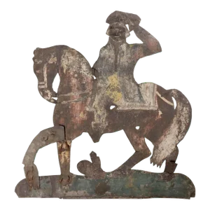 19th Century American Folk Art George Washington on Horse Weathervane