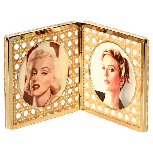 Picture Frame in Brass, Acrylic Glass, and Vienna Straw from Dior, Italy 1970s For Sale - Image 17 of 17