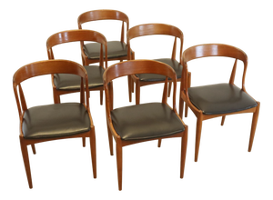 Vintage Dining Chairs attributed to Johannes Andersen for Uldum, Set of 6