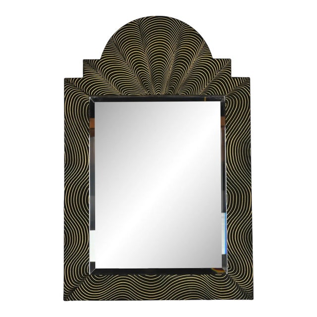 Ferdinand Digennaro Art Deco Studio Made Lacquered Wall Mirror For Sale