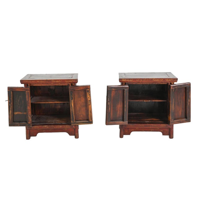 Chinese Early 20th Century Chinese Elmwood Nightstands - A Pair For Sale - Image 3 of 18