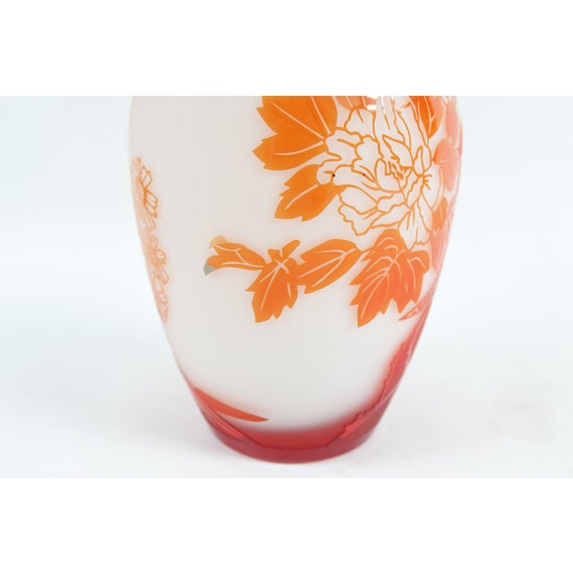 Mid 20th Century Decorative Cameo Glass Vase For Sale - Image 4 of 12