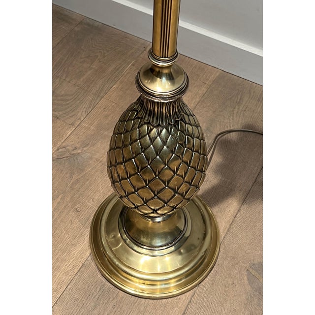 Metal 1970s Mid-Century Modern Brass Pineapple Floor Lamp For Sale - Image 7 of 12