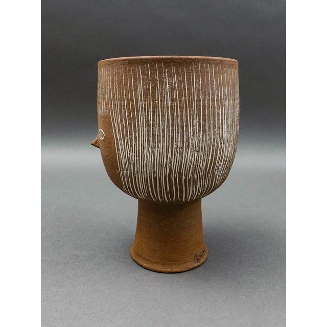 Mid-Century Modern Mid 20th Century Face Studio Art Pottery Sculptural Planter, Signed Rosemary Taylor For Sale - Image 3 of 8