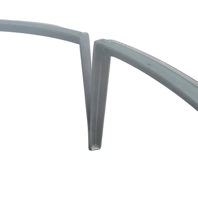 Italian 1970s Italian Metal and Glass Coffee Table For Sale - Image 3 of 7