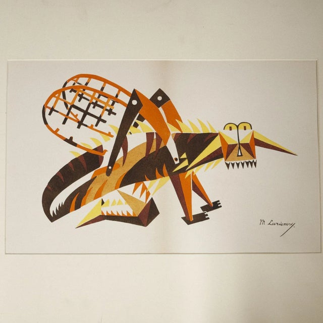Lithograph Cyle of the Cricket for the Ballet Natural Stories attributed to Mikhail Larionov, 1916 For Sale - Image 3 of 8