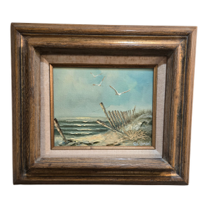 Late 20th Century Original Karl Neumann Oil Painting - The Beach