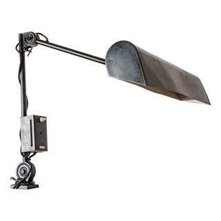 Vintage Bauhaus Bankers Lamp with Adjustable Arm Clamp from Hala, 1930s For Sale