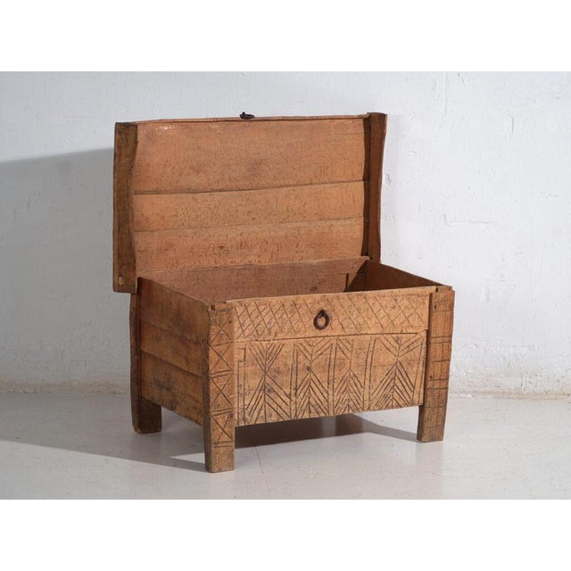 Transylvanian Carved Beech Chest For Sale - Image 5 of 13