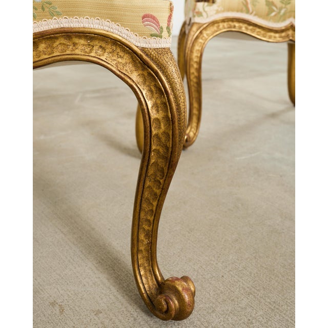 Set of Twelve Rose Tarlow Gold Leaf Kent Dining Chairs For Sale - Image 16 of 18