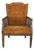 Vintage 1960s Orange Chair Mid Century Caned Tufted Armchair For Sale
