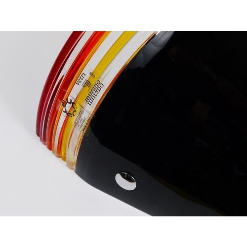 Metal Febo Wall Lamp Sconce in Black Murano Glass by Roberto Pamio for Leucos, Italy, 1980s For Sale - Image 7 of 18