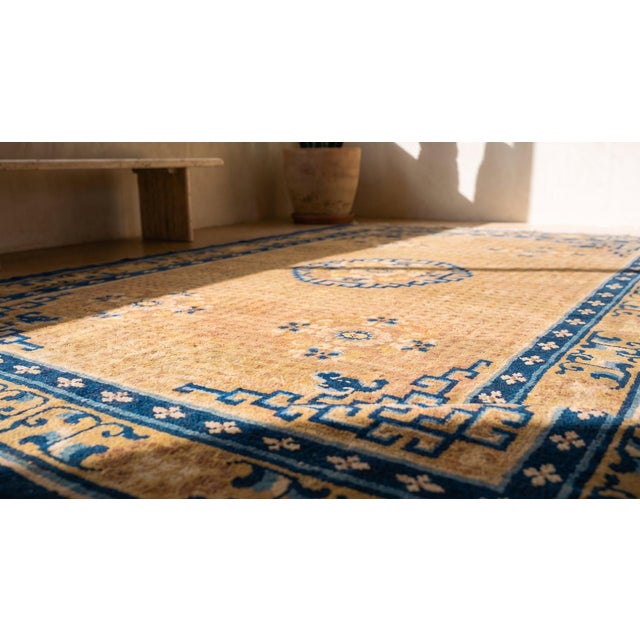 Textile Antique Chinese Ningxia Rug For Sale - Image 7 of 9