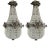 1960s Artisan Louis XVI Charcoal Bronze Chandeliers-Pair For Sale
