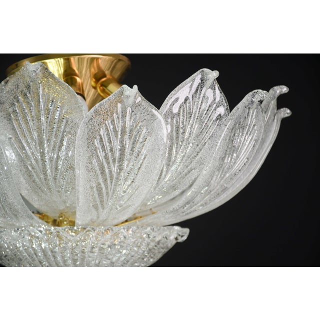 1970s Napoli, Italian Murano Glass Ceiling Light or Flush Mount For Sale - Image 10 of 14