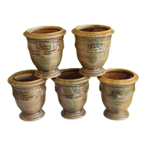 Five French Anduze Pots in the Flame Color! Limited Supply
