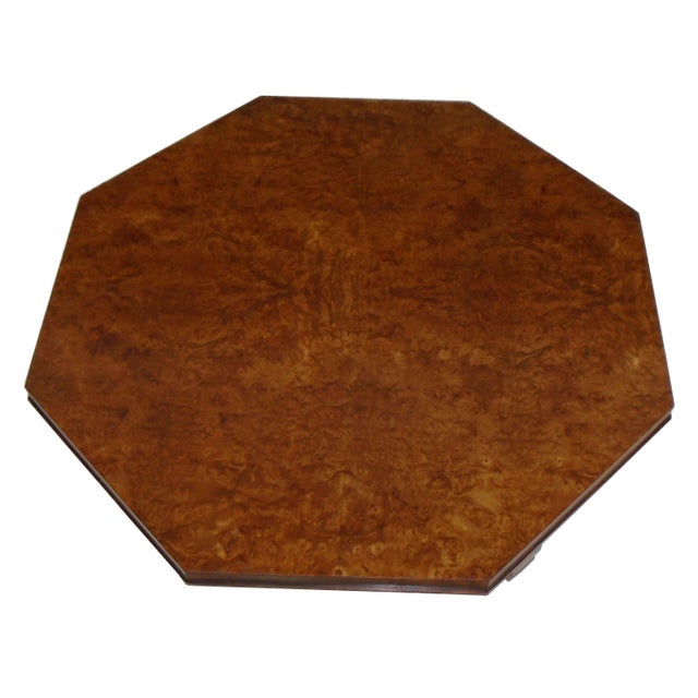 Weiman Walnut Octagon Shape with Pedestal Base Coffee Table For Sale In Houston - Image 6 of 12