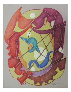 Fritz Klee, Abstract Composition, 1959, Drawing