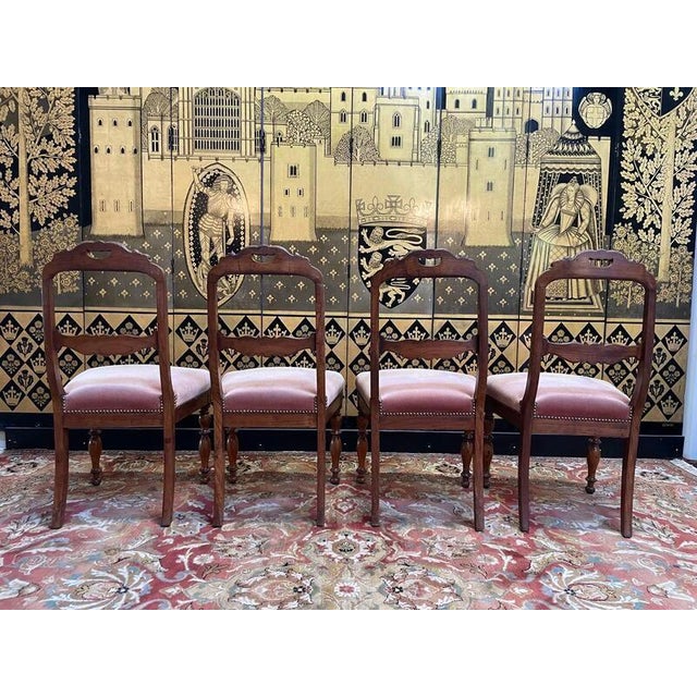 Napoleon III Dining Chairs in Mahogany, Set of 4 For Sale - Image 9 of 10