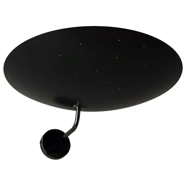 Not Yet Made - Made To Order Pierre Disderot Model #2059 Large Perforated Wall Lamp in Black and Dark Chrome For Sale - Image 5 of 5