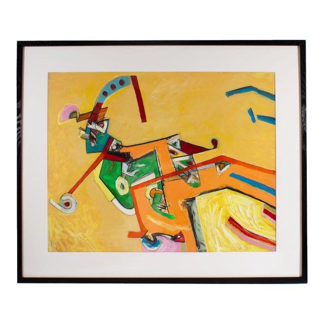 Abstract Mixed Media Painting by James L. Bruch For Sale