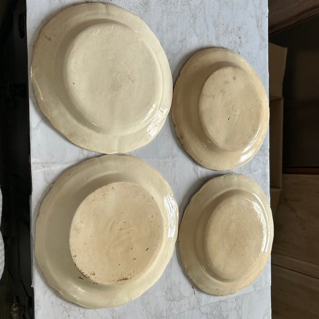 Antique soft paste porcelain plates from France. Made in the 1700s. They are from Chantilly France and hand painted. Soft...