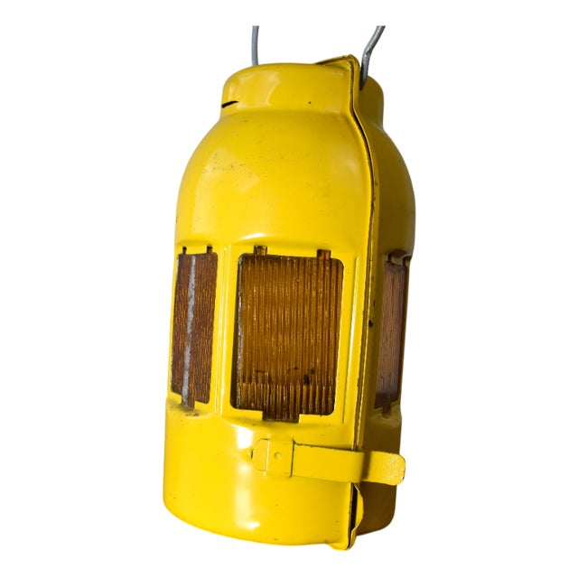 Camping Lamp in Yellow by Feuerhand, Germany, 1950s For Sale