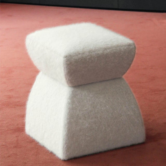 Early 21st Century Cusi Pouf in Encre Mohair from Kabinet For Sale - Image 5 of 8