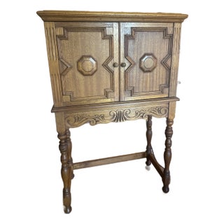 1920s Secretary Desk - Walnut Wood Detailed Carvings For Sale