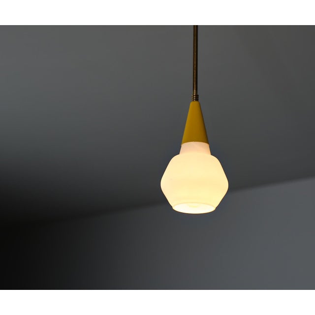 Mid-Century Modern Italian Brass Hanging Light, 1950s For Sale - Image 4 of 5