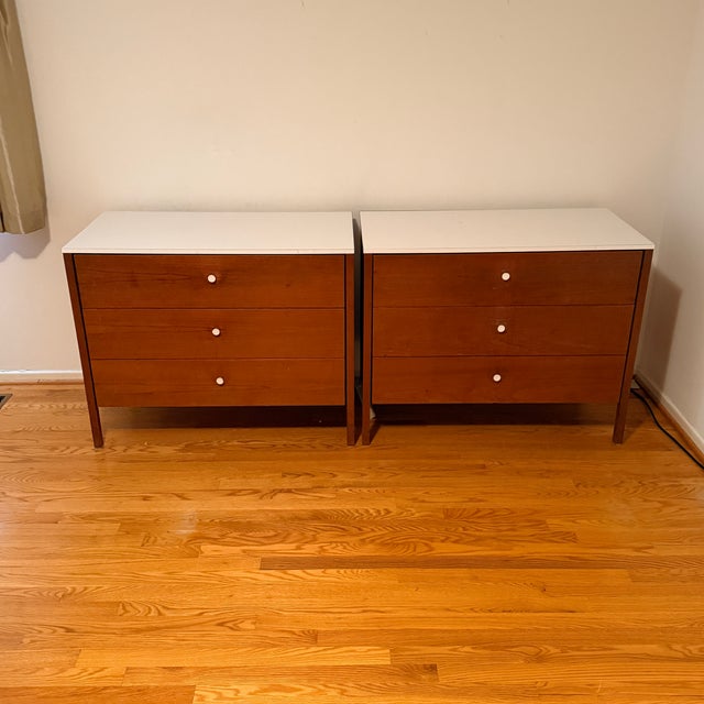 Pair 1950s Florence Knoll 3-Drawer Dressers, 225-1 For Sale - Image 12 of 13