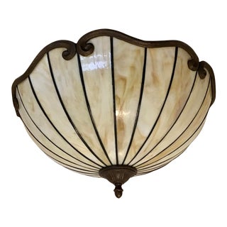 Art Deco Nouveau Slag Chandelier Flush Ceiling Land Light For Sale