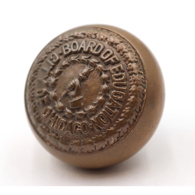 Antique passage emblematic door knob made by Sargent in the 1910 catalog. It is part of the P-60420 Board of Education,...