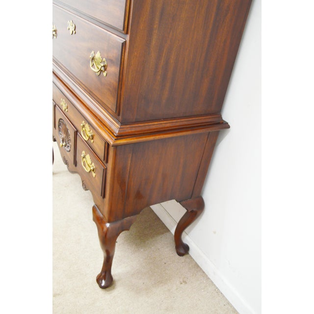 Late 20th Century Henkel Harris Mahogany Highboy For Sale - Image 5 of 8