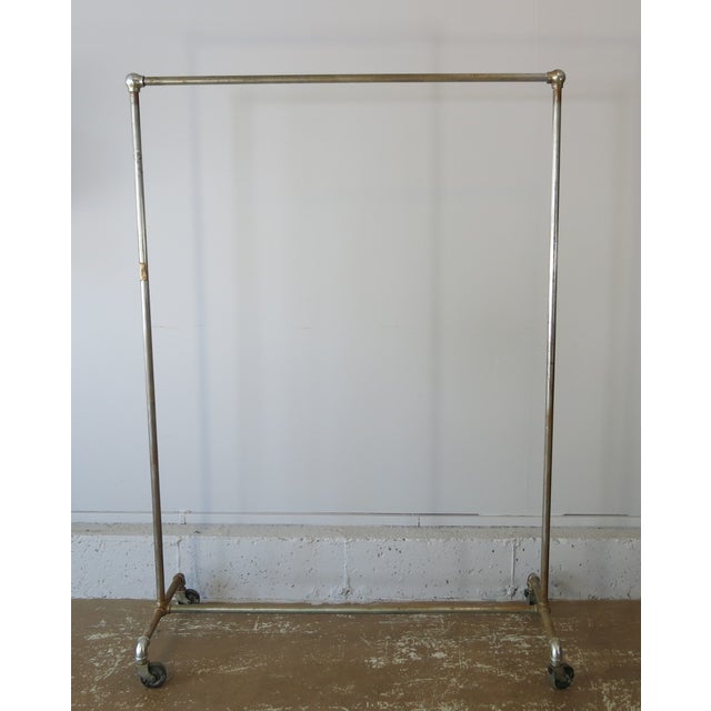 Vintage Rolling Garment Clothes Rack Chairish