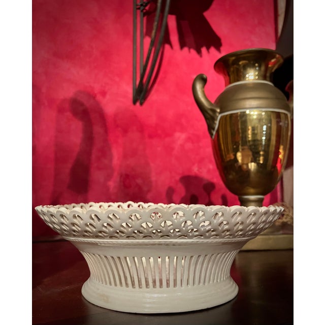19th Century Italian Pierced Porcelain Compotes from Giustiniani Manufacture, Set of 2 For Sale - Image 5 of 12