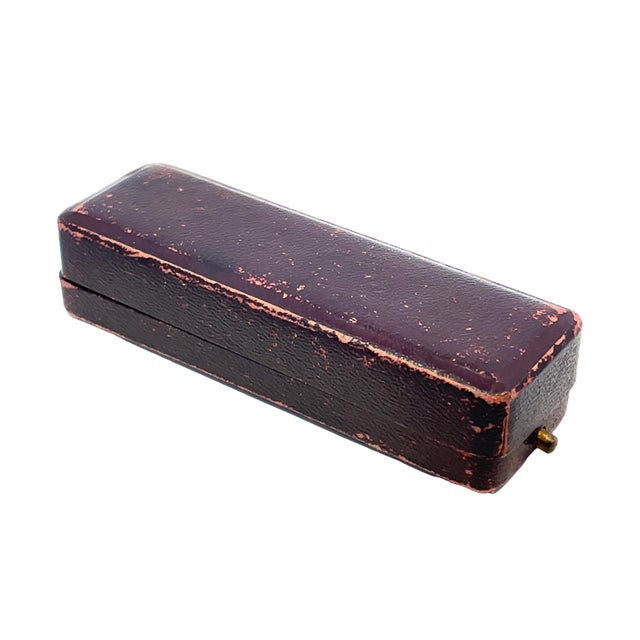 Mid 20th Century Mid 20th Century 14k Gold Owl Stickpin With Green Gemstone Eyes For Sale - Image 5 of 5