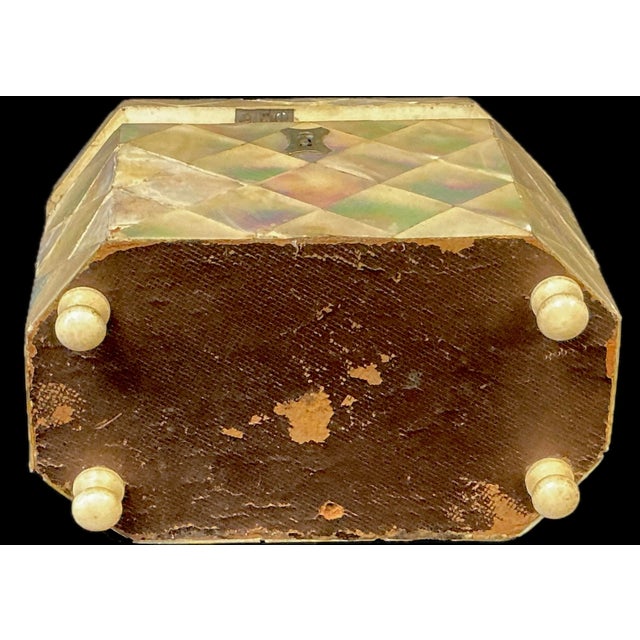 English Mother-of-Pearl Tea Caddy For Sale - Image 9 of 11