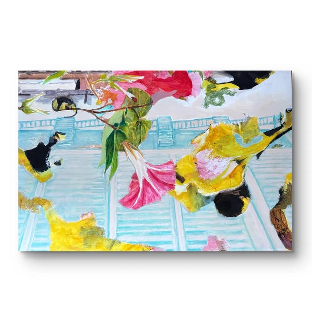 Abstract Doug Martin Oil Painting on Canvas 36 X 24" For Sale - Image 3 of 4
