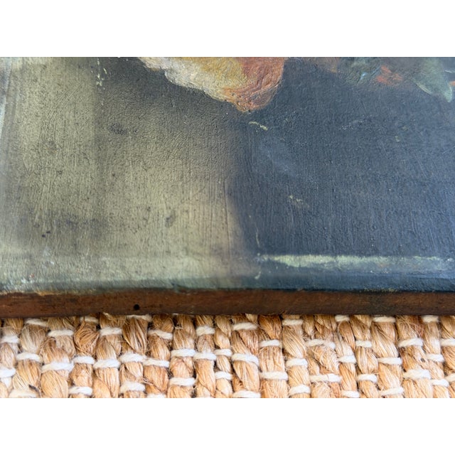 Antique Floral Oil on Board For Sale In Charleston - Image 6 of 8