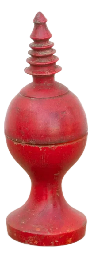 Vintage Red Indian Finial Box