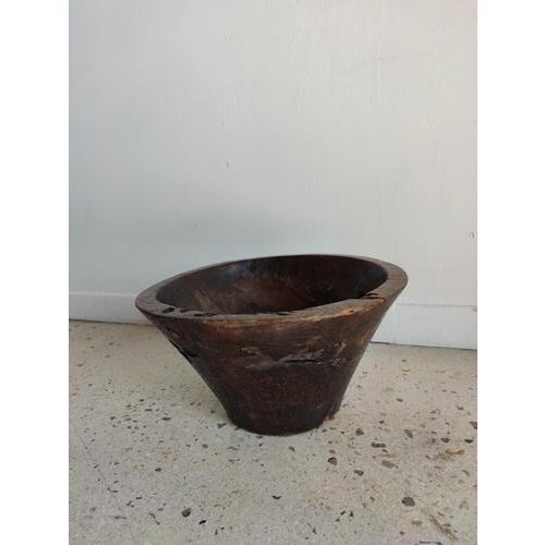 Wood Large Vintage Teak Bowl For Sale - Image 7 of 18