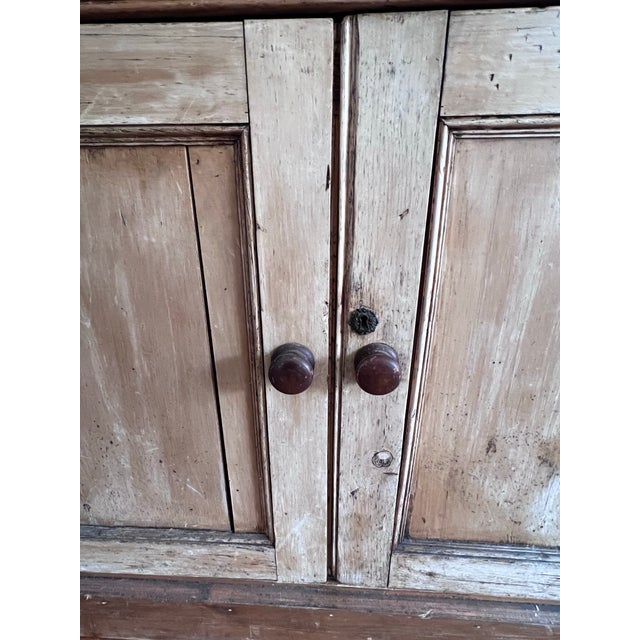 1865 French Pine Deux Corps Cupboard For Sale - Image 4 of 9