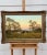 Green English Countryside Art - Horse Drawn Plough With Two Horses Ploughman and Dog by British Landscape Artist, 1990 Circa For Sale - Image 8 of 13