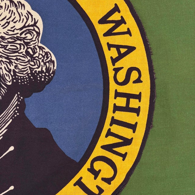 American Vintage Cotton State Flag of Washington For Sale - Image 3 of 6