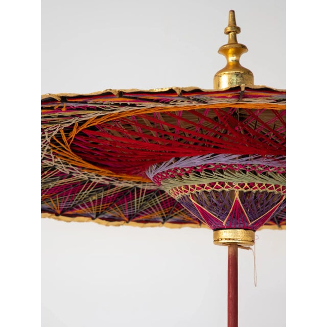 Gold Umbrella With Rainbow Accent For Sale In New York - Image 6 of 12
