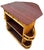 Restored Mid-Century Sailboat Ships Bow Shaped Stacked Rattan Dry Bar For Sale - Image 9 of 13