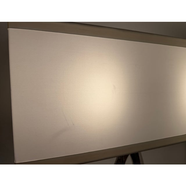 Silver Global Views Nickel Abstract Lamp W/ Crystal Sphere For Sale - Image 8 of 9